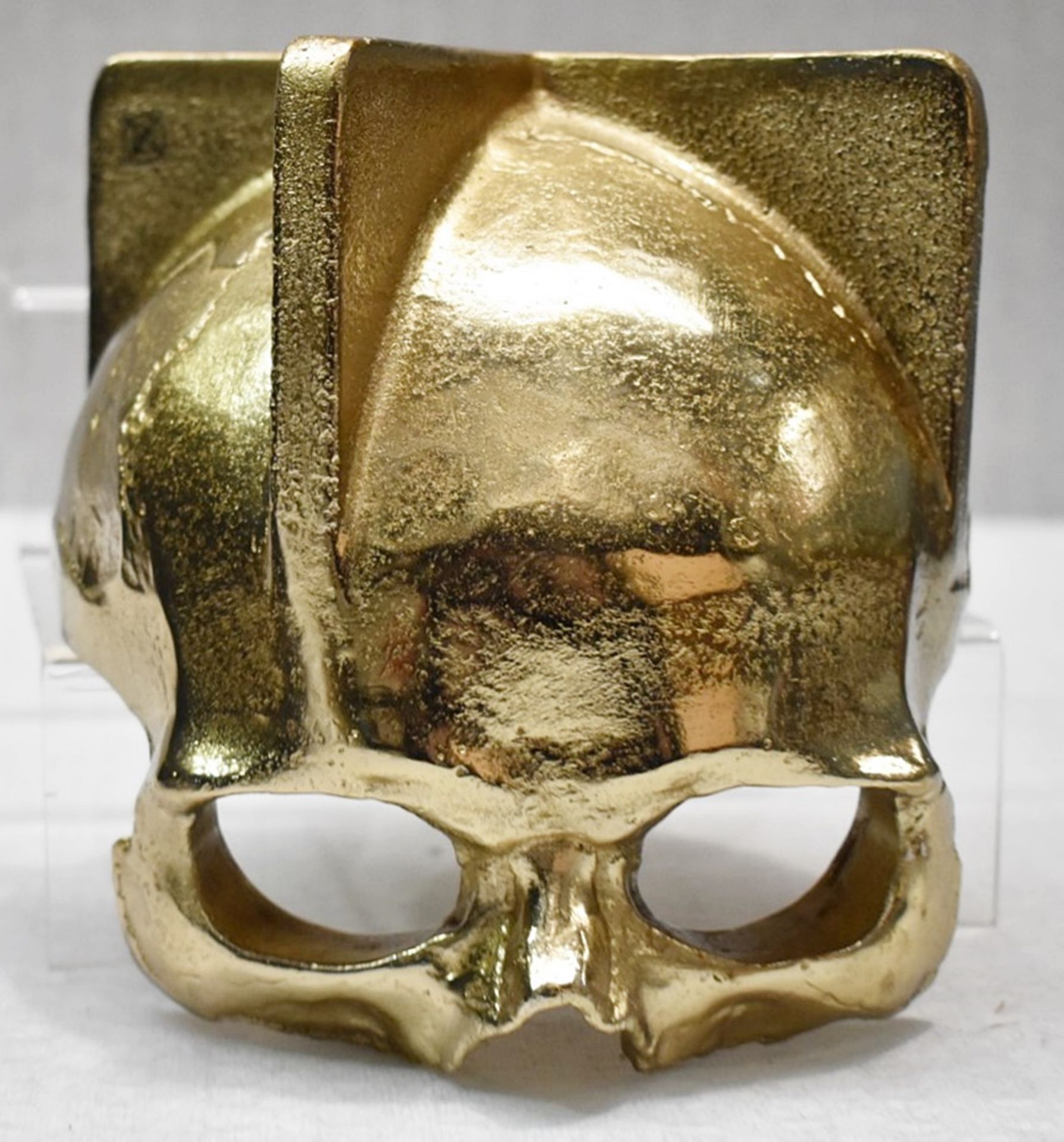 1 x BUSTER+PUNCH x TRAVIS BAKER (Blink-182) Designer Brass Skull Bowl, 18cm - Original Price £189.00 - Image 9 of 11