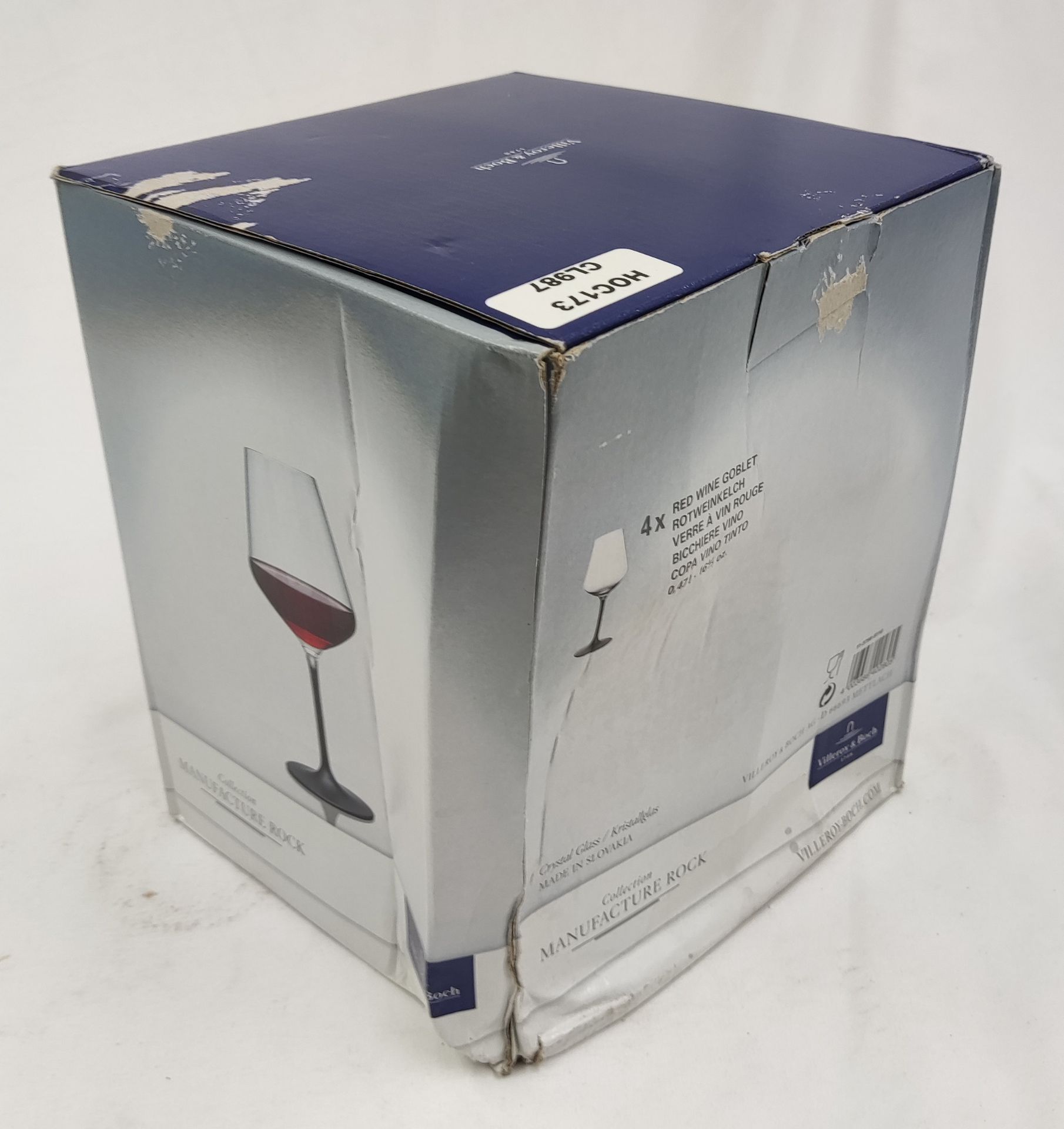 1 x VILLEROY & BOCH Manufacture Rock Red Wine Goblet Set, 4 Piece - New And Boxed - RRP £66 - Ref: - Image 9 of 12