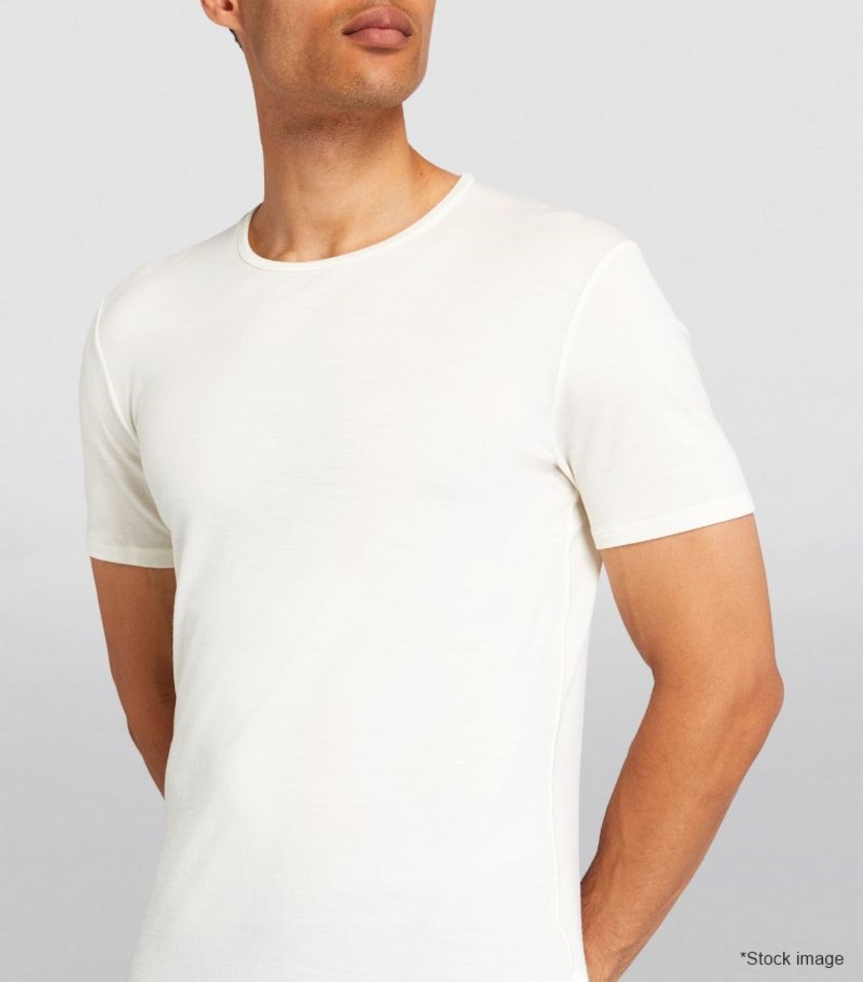 1 x Merino Wool-Blend Anatomica Base Layer T-Shirt in White, Large - Original Price £60.00