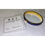 1 x HALCYON DAYS Bangle In Blue Enamel And Gold - New/Boxed - RRP £150 - Ref: 6645878/HOC235/HC5 -