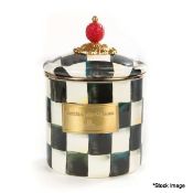 1 x MACKENZIE CHILDS Courtly Check Cannister - Small - Original RRP £109.00