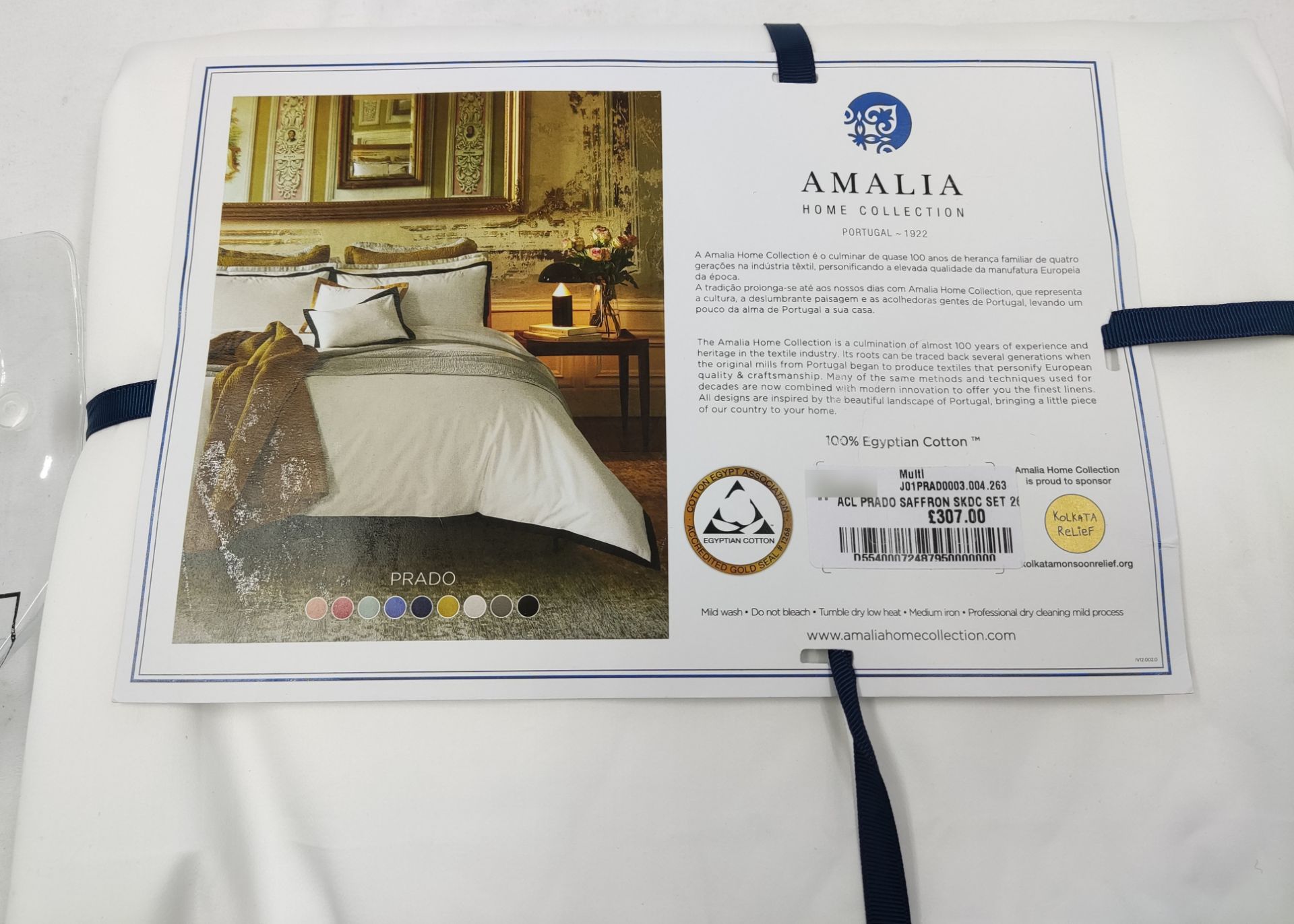 1 x AMALIA Prado Saffron Super King Duvet Cover Set - New - Original RRP £307.00 - Image 5 of 8