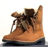 1 x Pair of Designer Olang Women's Winter Boots - Galles 85 Cuoio - Euro Size 38 - New Boxed Stock -