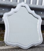 1 x Ornately Shaped Framed Landscape Mirror In Silver - Ex-Display Showroom Piece