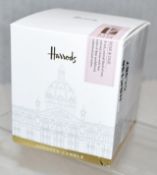 1 x HARRODS Rose And Oud Luxury Candle In Glass Holder (230g) - Unused Boxed Stock