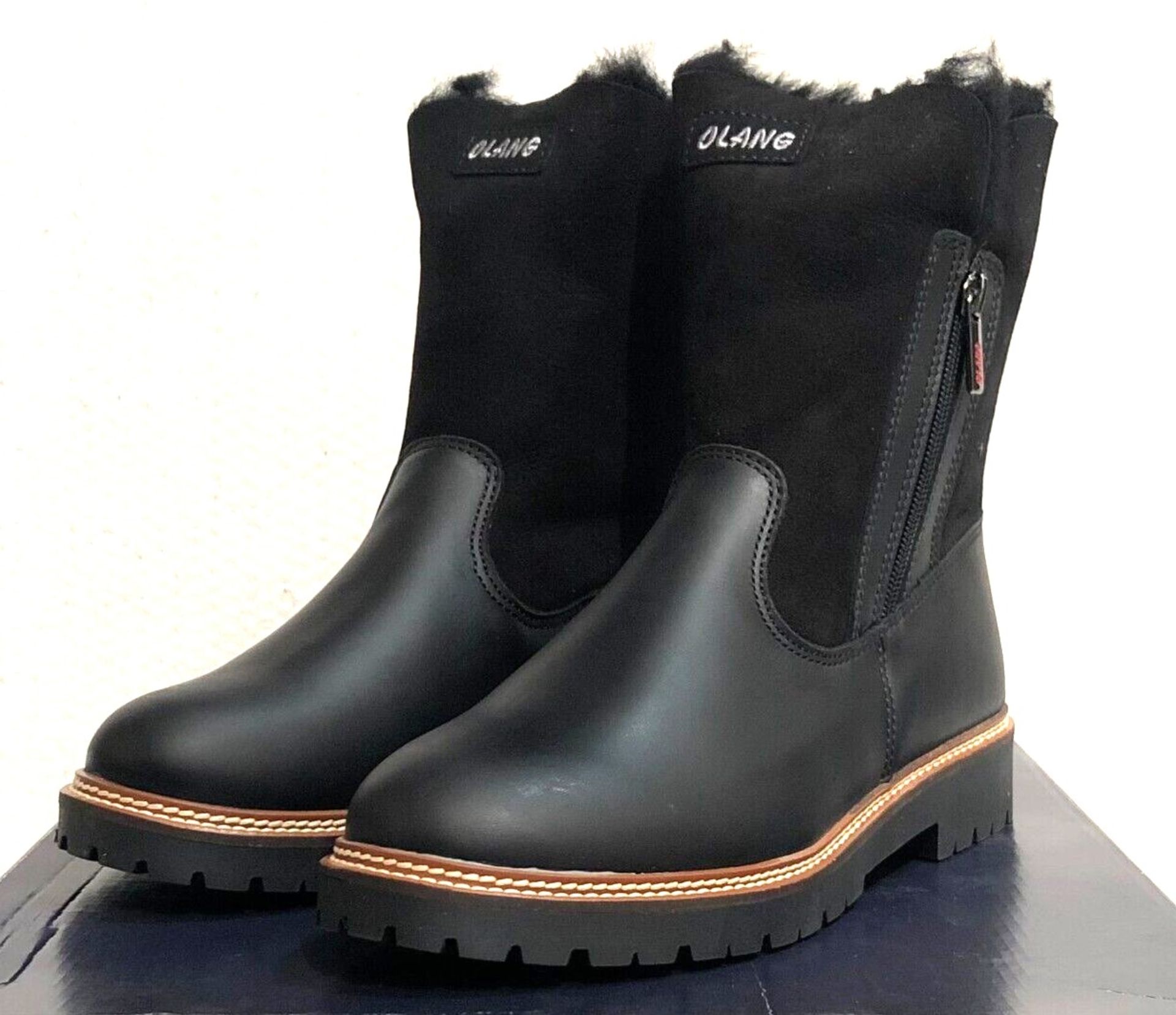 1 x Pair of Designer Olang Women's Winter Boots - Debora 81 Nero - Euro Size 40 - New Boxed - Image 2 of 2