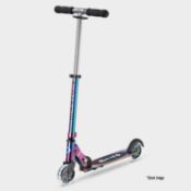 1 x MICRO Scooter Limited Edition In Sprite Neochrome With Led Wheels - New/Boxed - RRP £134.95 -