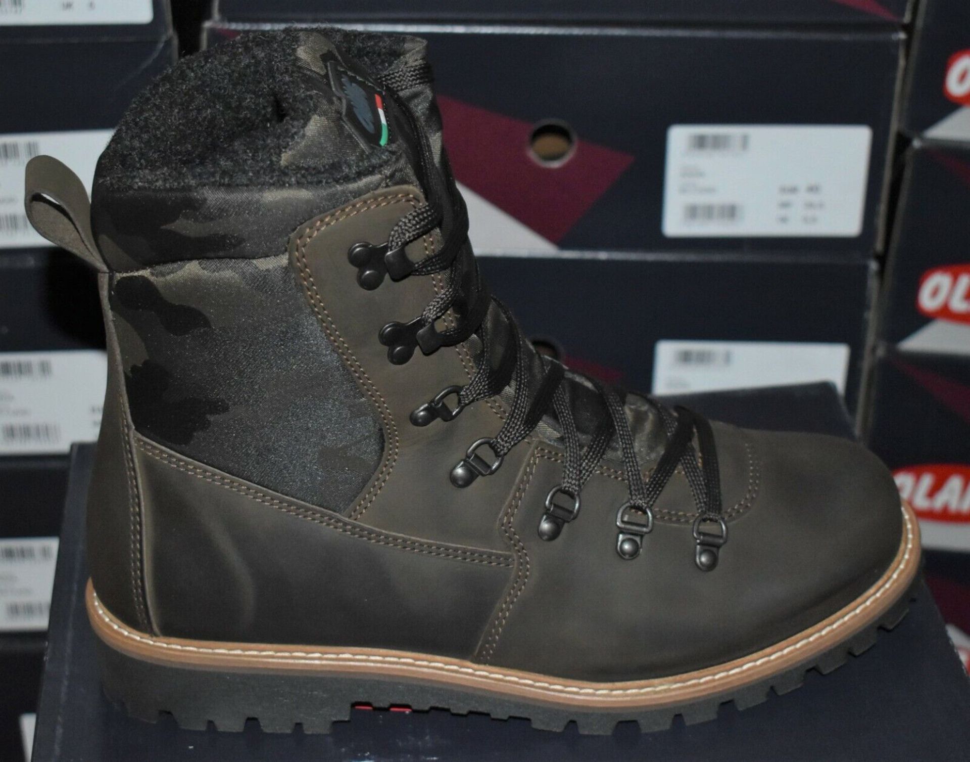 1 x Pair of Designer Olang Men's Winter Boots - Piave Thinsulate BTX 84 Caffe - Euro Size 44 - - Image 4 of 6