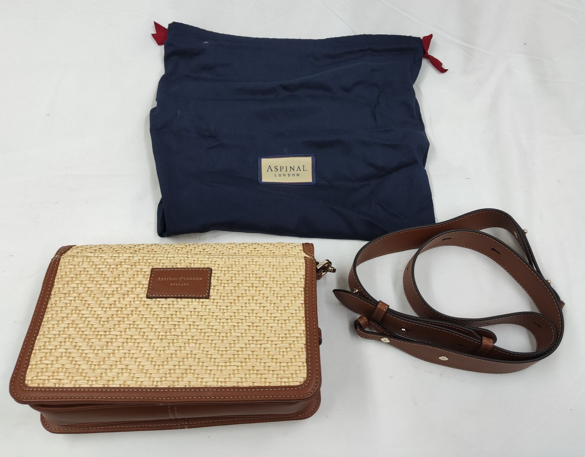 1 x ASPINAL OF LONDON Natural Chevron Raffia Resort Bag - New/Boxed - RRP £495 - Ref: 6939483/ - Image 4 of 15