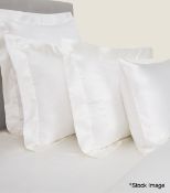 1 x GINGERLILY Silk Ivory Square Pillowcase 65X65Cm - RRP £102 - Ref: 1547470/HOC164/HC6 - CL987 -
