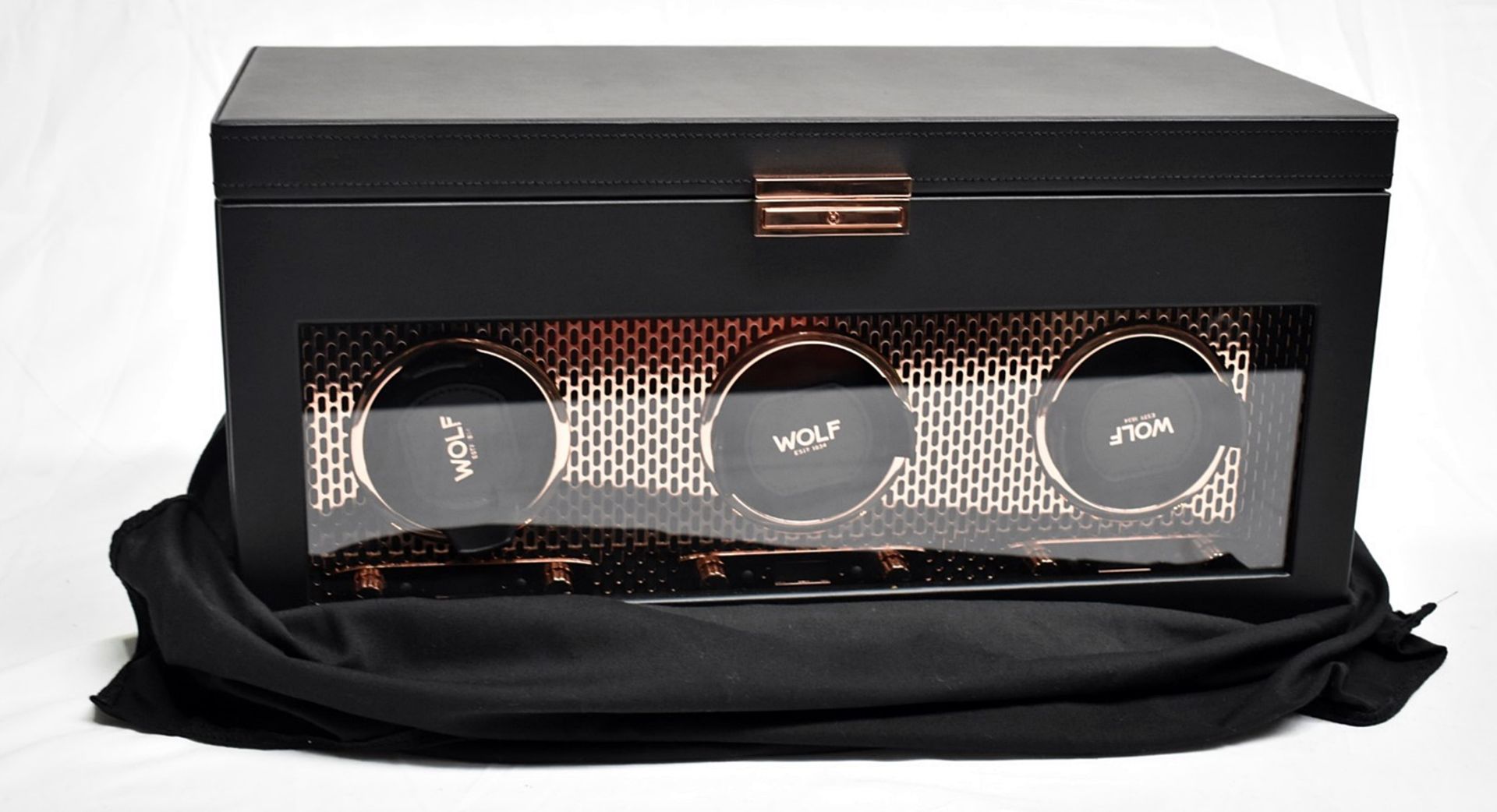 1 x WOLF 'Axis' Luxury Triple Watch Winder With Storage - Original Price £1,809 - Unused Boxed Stock - Image 5 of 32