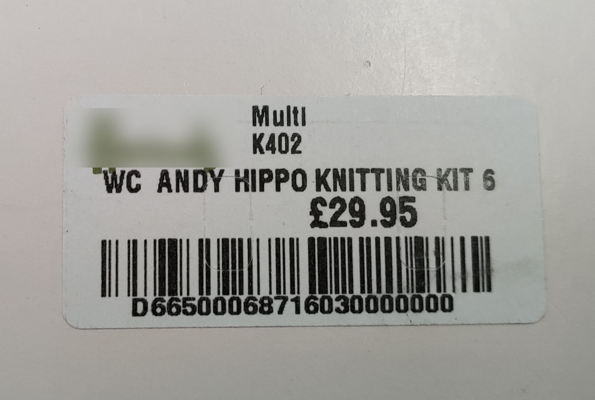 1 x WOOL CULTURE Andy Hippo Knitting Kit - New/Boxed - Image 7 of 9