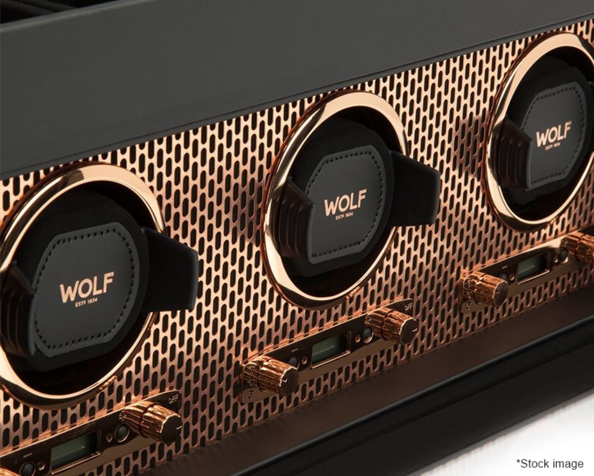 1 x WOLF 'Axis' Luxury Triple Watch Winder With Storage - Original Price £1,809 - Unused Boxed Stock - Image 6 of 32