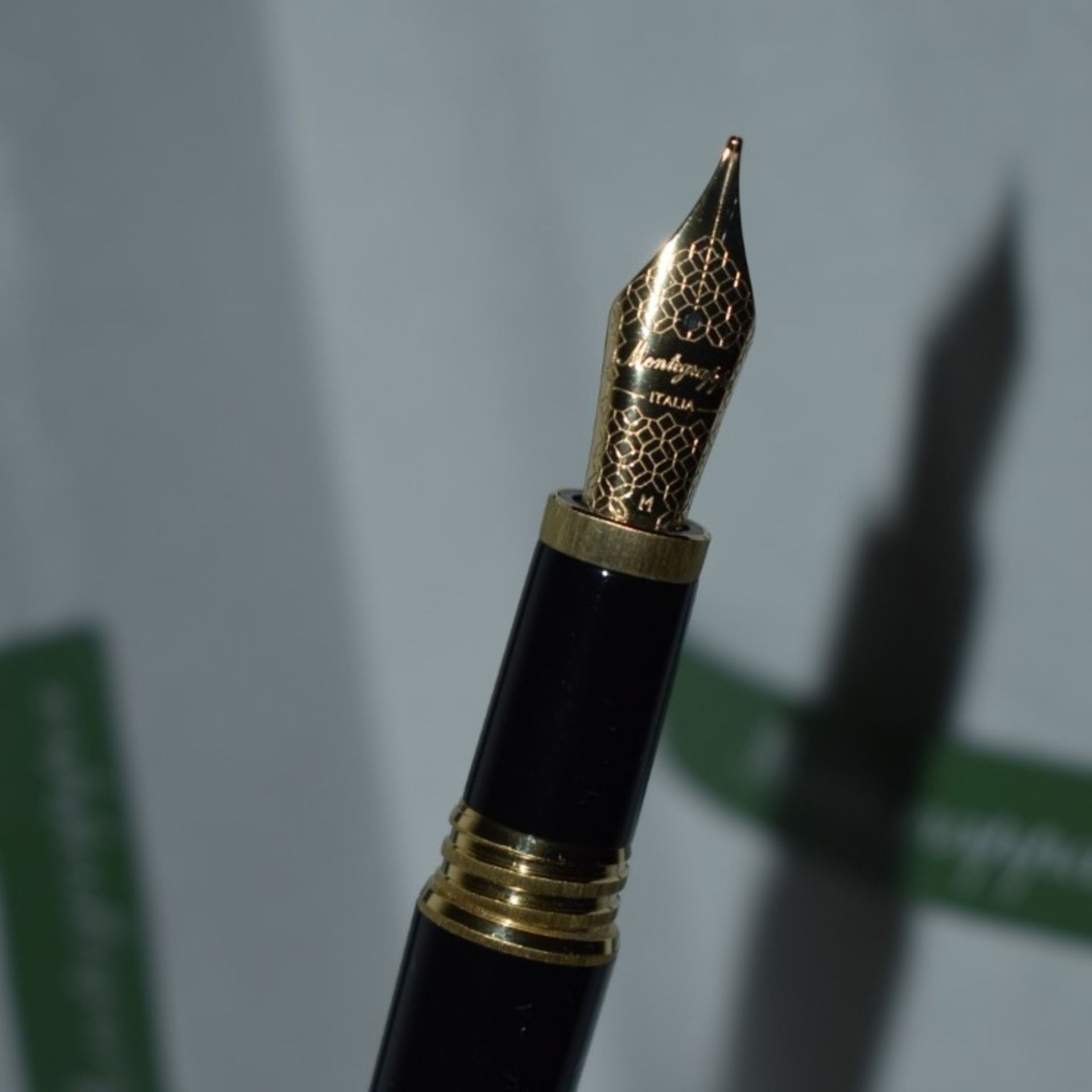1 x MONTEGRAPPA 'Zero' Luxury Fountain Pen in Black With Presentation Case - Boxed Stock - Image 16 of 16