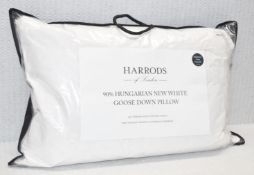 1 x HARRODS OF LONDON Luxury 90% Hungarian Goose Down Pillow - Original Price £279.00
