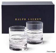 Set of 2 x RALPH LAUREN HOME Remy Double-Old-Fashioned Glasses - Original Price £125.00