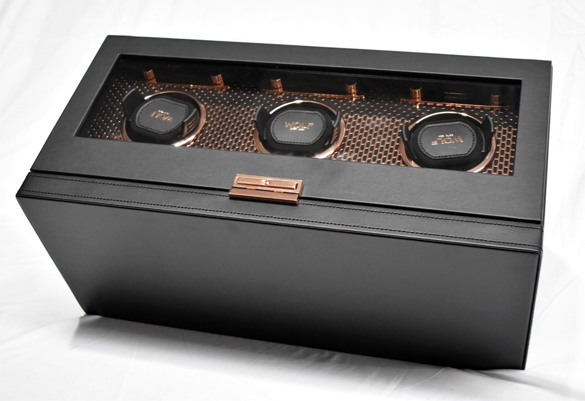 1 x WOLF 'Axis' Luxury Triple Watch Winder With Storage - Original Price £1,809 - Unused Boxed Stock - Image 8 of 32