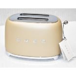 1 x SMEG Retro-Style 2-Slice Toaster in Matt Gold - Original Price £189.00