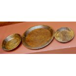 11 x Large Rustic Wooden Dishes - Wall Art From a Mexican Themed Restaurant