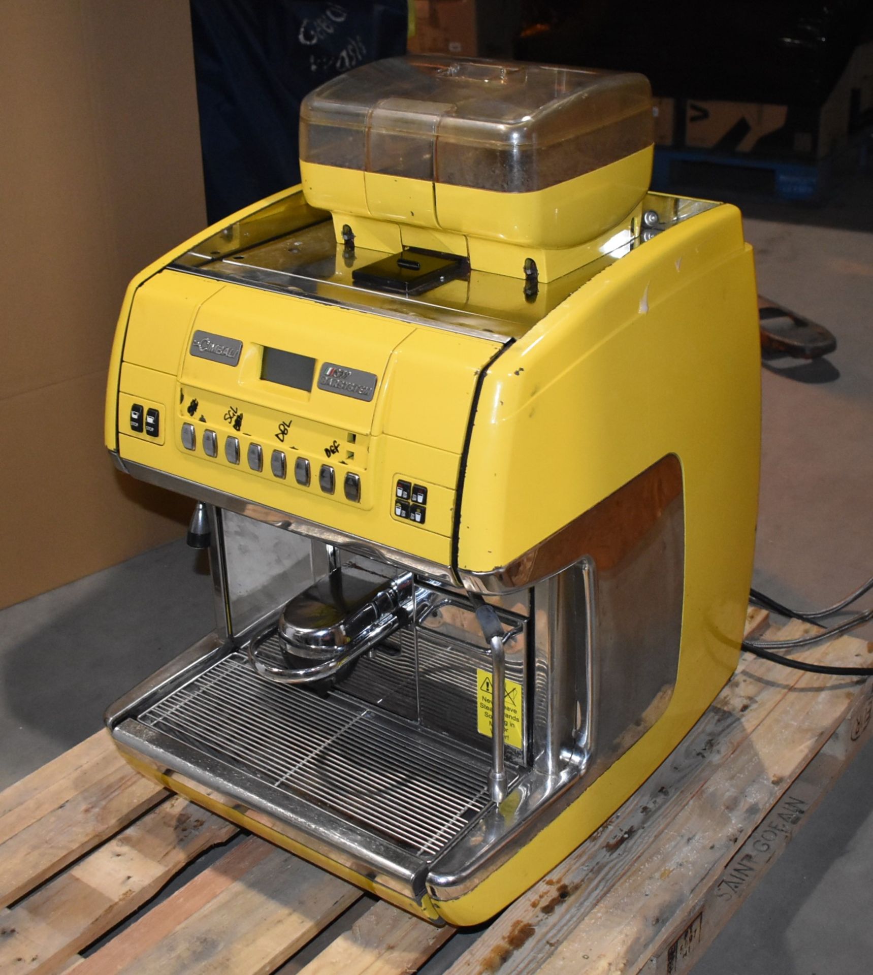 1 x La Cimbali S39 Barsystem Espresso Bean to Cup Coffee Machine - Bright Yellow Finish - 240V Plug