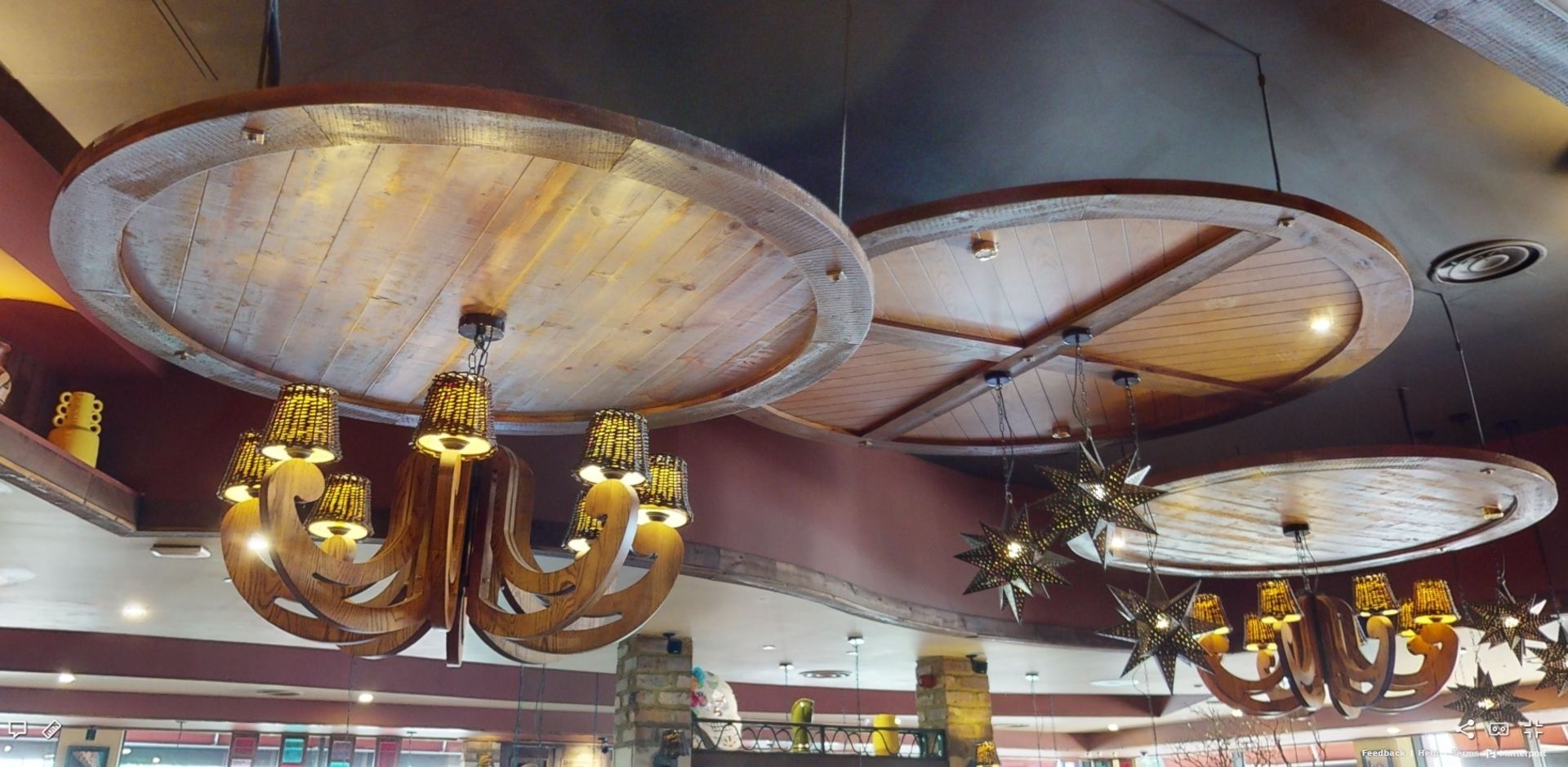 1 x Bespoke Overhead Ceiling Mounted Wooden Panel - Approx Width 200 cms - Image 2 of 3