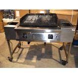 1 x Angelo Po Chargrill Gas Griddle With Stand on Castors - Ref: JP713 - Size: H92 x W130 x D100 cms