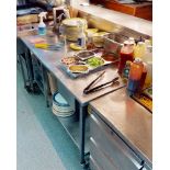 1 x Stainless Steel Pizza Prep Bench With Gastro Cooler