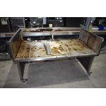 1 x Stainless Steel Griddle Workstation For Commercial Kitchens - Dimensions: H92 x W130 x 100 cms -