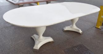 1 x Commercial 2.6-Metre Banquet Dining Table In White *NO RESERVE* Recently Removed From A World-