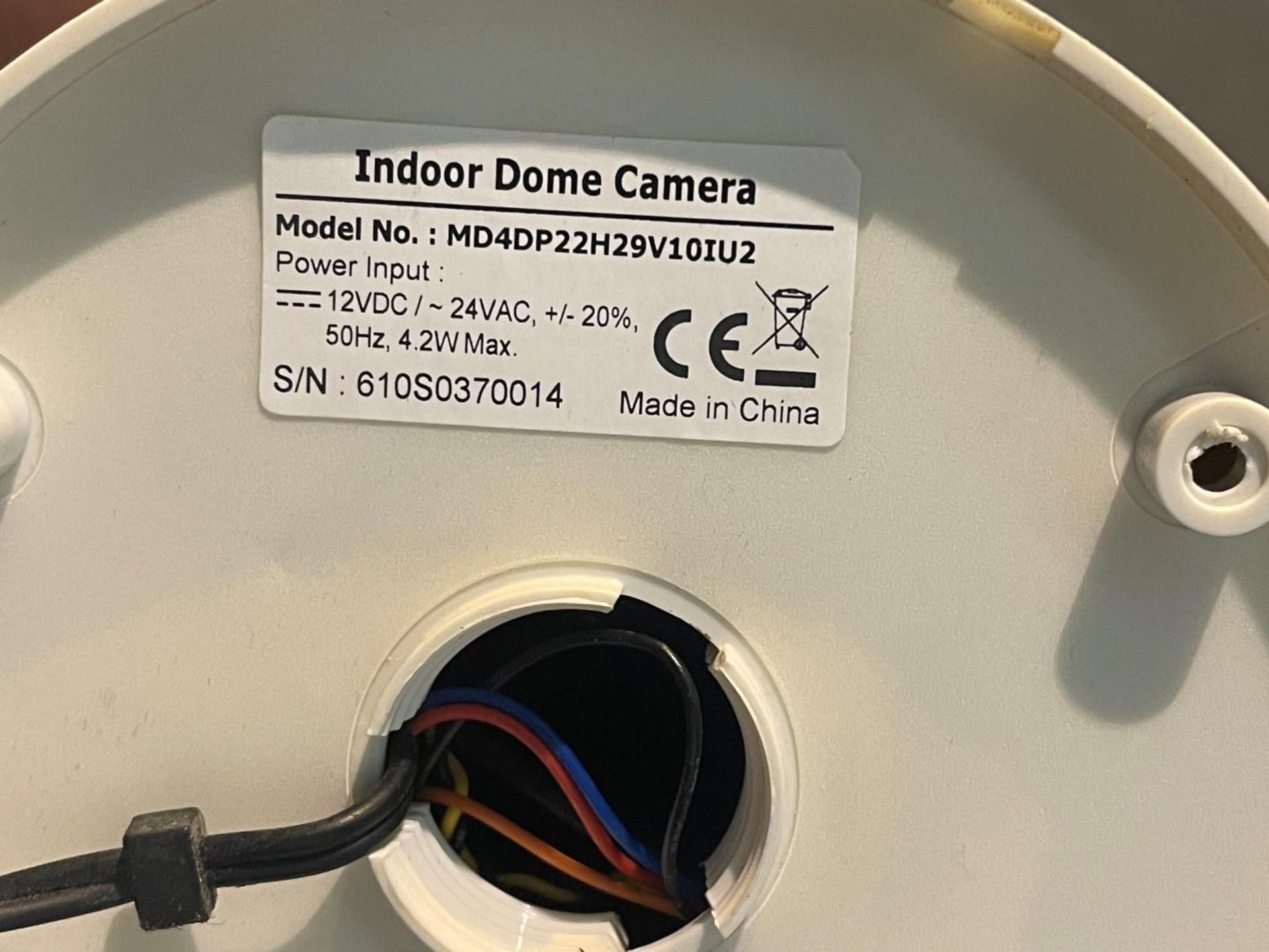 4 x Indoor CCTV Dome Cameras - Model: MD4DP22H29V10IU2 - Plus Selection of Cables, Extensions - Image 2 of 4