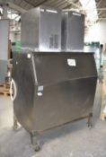 1 x Commercial Ice Maker With a Follett 431kg Ice Hopper and a Pair of Ice Cool ICS700 Ice Heads