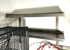 2 x Small Wall Mounted Stainless Steel Shelves