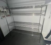 1 x Four Tier Wire Shelf Unit