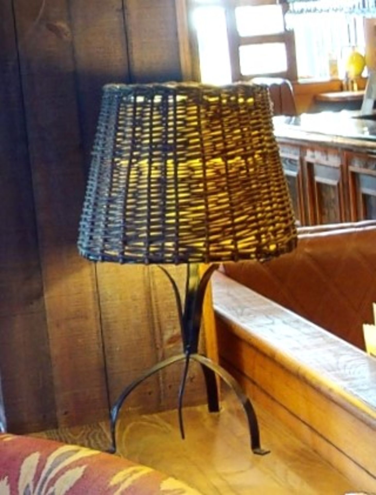 4 x Table Lamps With Wicker Shades - Image 4 of 4