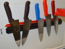 3 x Magnetic Wall Mounted Knife Holders