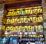 1 x Selection of Backbar Copper Shelves With Decorative Yellow Wall Panels - Includes 9 x Copper