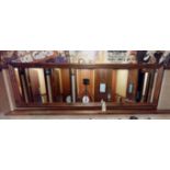 1 x Large Wall Mounted Rectangular Mirror With Wooden Frame