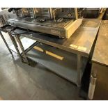 1 x Stainless Steel Prep Table With Undershelf - Dimensions: H90 x W120 x D60 cms