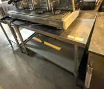 1 x Stainless Steel Prep Table With Undershelf - Dimensions: H90 x W120 x D60 cms