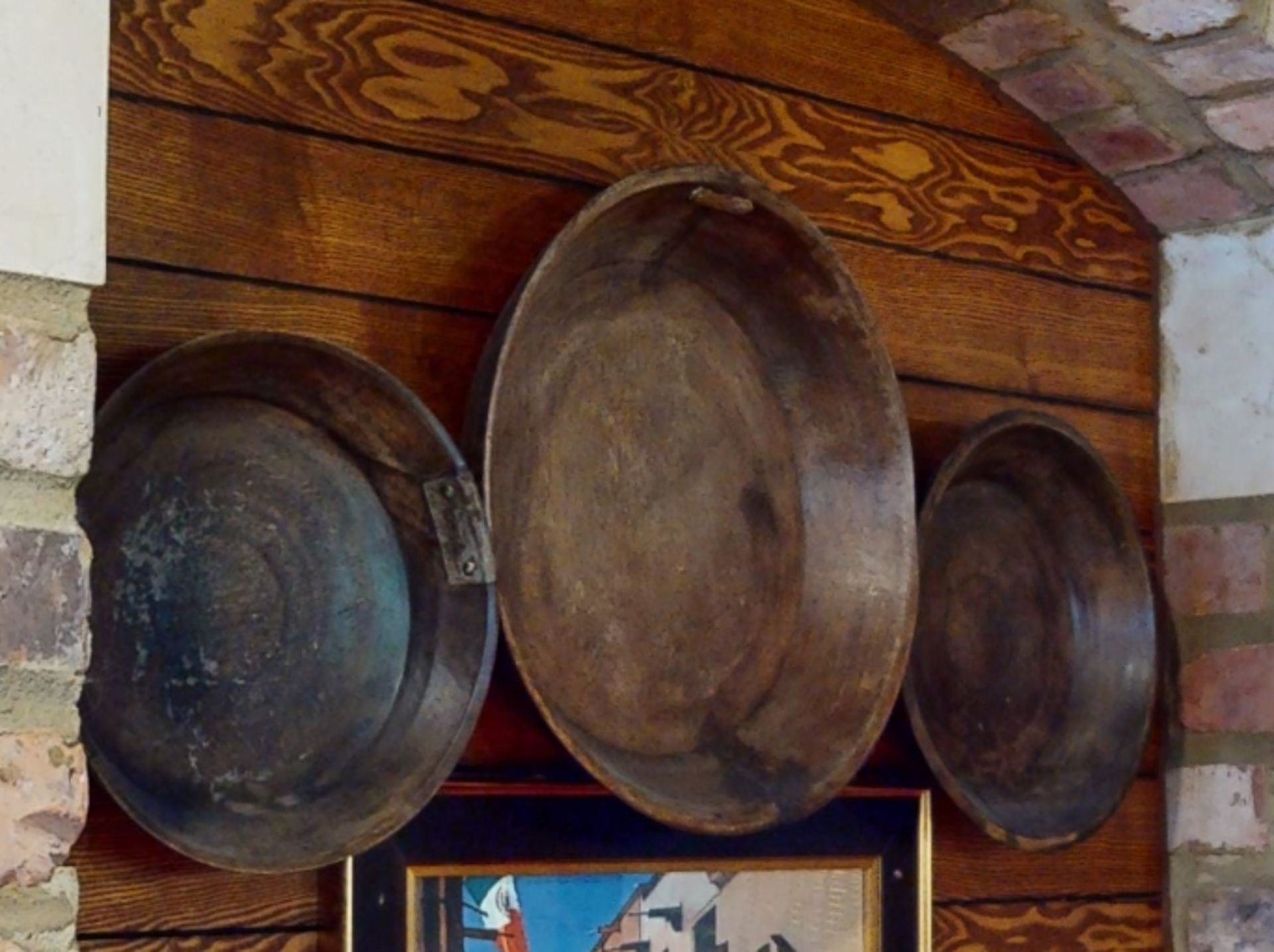 11 x Large Rustic Wooden Dishes - Wall Art From a Mexican Themed Restaurant - Image 6 of 8