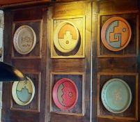 17 x Hand Painted Wall Mounted Dishes From a Mexican Themed Restaurant