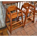 5 x Commercial Wooden Childrens High Chairs