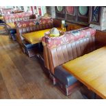 1 x Collection of Restaurant Double Seat Seating Benches - Includes 2 x End Benches and 2 x Back