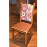 15 x Restaurant High Back Dining Chairs With Faux Leather Brown Seat Pads and Mexican Inspired