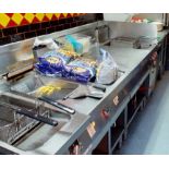 1 x Angelo Po Cookline Including Single Tank Chip Fryer, Chip Dump, Solid Top Cooking Griddle  and