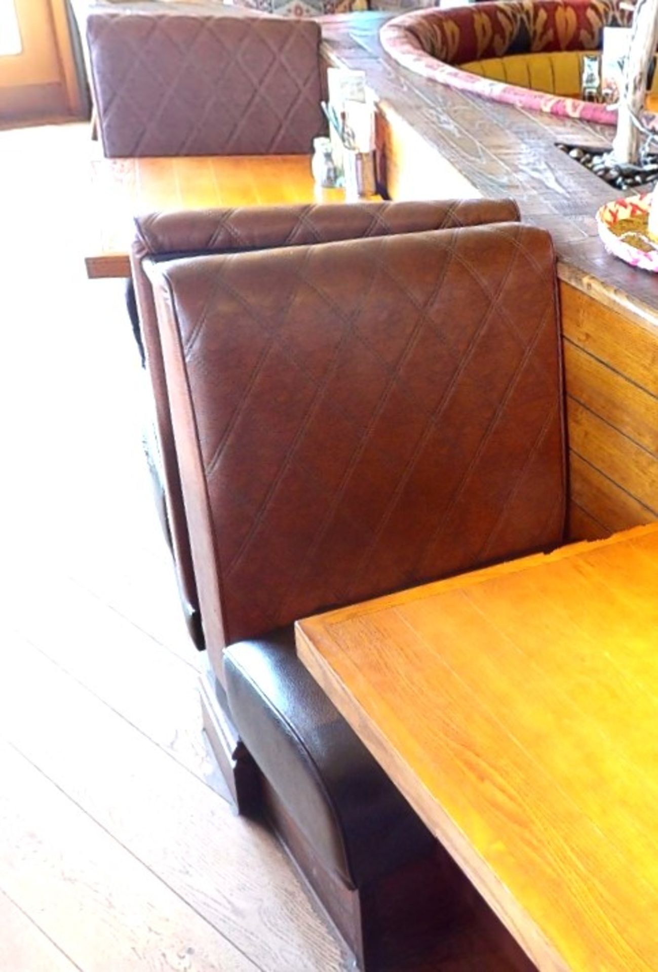 1 x Collection of Restaurant Single Seat Seating Benches - Includes 2 x End Benches and 3 x Back - Image 3 of 8