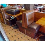 1 x Collection of Restaurant High Single Seat Seating Benches With Footrests - Includes 2 x End