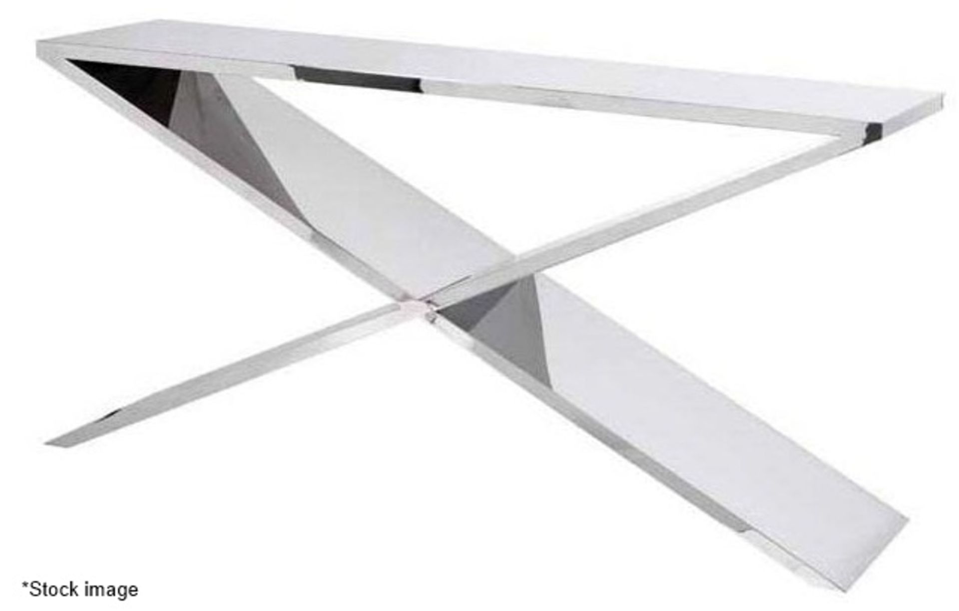1 x EICHHOLTZ 'Metropole' Luxury Handcrafted Mirrored Console Table - Original Price £2,810 - Image 2 of 10