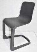 1 x VITRA 'Evo-C' Designer Plastic Cantilever Chair 54, in Graphite Grey - RRP £345.00