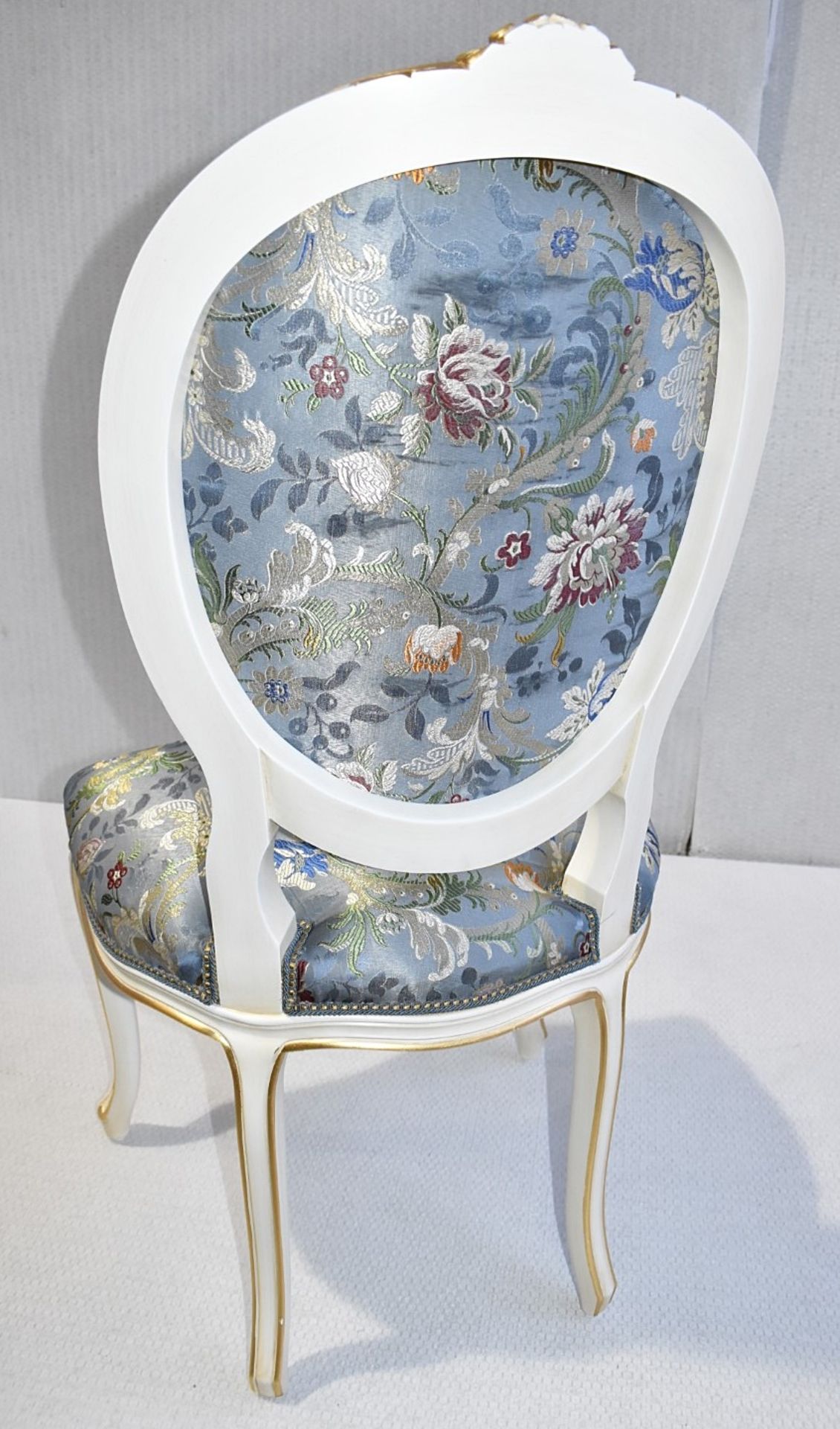 Set of 6 x ANGELO CAPPELLINI 'Timeless' Baroque-style Carved Dining Chairs, Floral Upholstered - Image 3 of 14